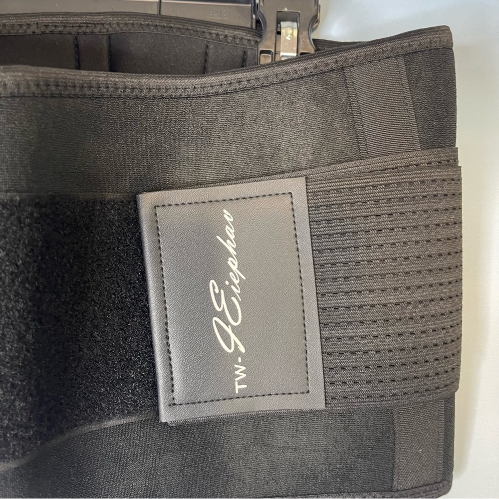 Mid-rage waist support belt Color Black TW-JEiephau Size L 41.34-43.31" - Picture 2 of 9
